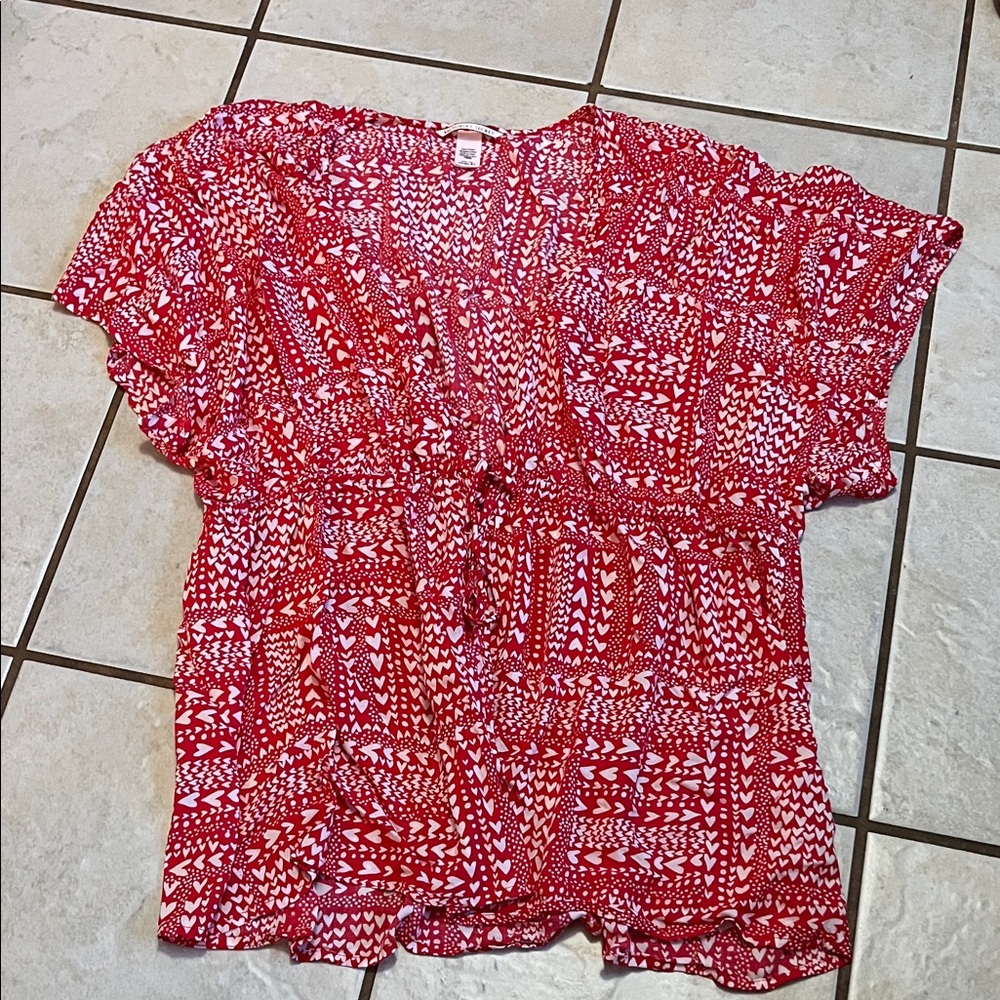 Victoria’s Secret Sweetheart Kimono Valentine Day Patterned Top